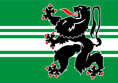 Parquery displays available parking spots in a commercial center in the Province of East Flanders in Belgium.