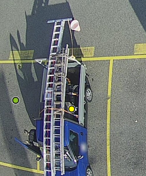 Parquery detects any vehicle, even with large ladders