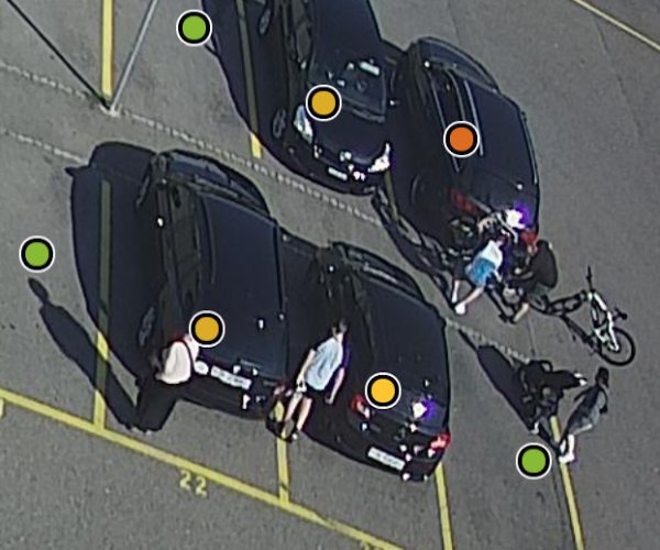 Parquery's software can differentiate between bikes, people and vehicles