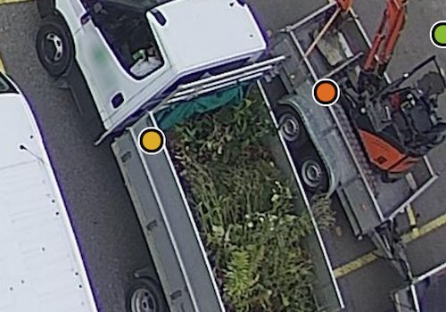 Parquery detects any vehicle, even with vegetation on flatbeds