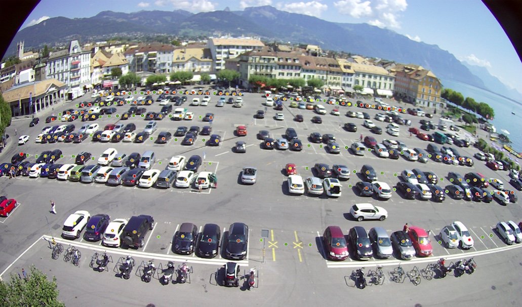 Parquery gives results on parking availability and duration on more than 400 spots with only two standard cameras.